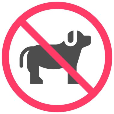 Köpek simgesi yok, sembol yok, vektör illüstrasyon işareti yok