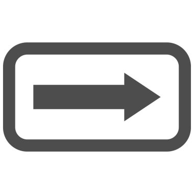 Sağ ok işareti simgesi, yol bulma işareti çizimi