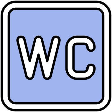 WC işaret simgesi, yol bulma işareti çizimi