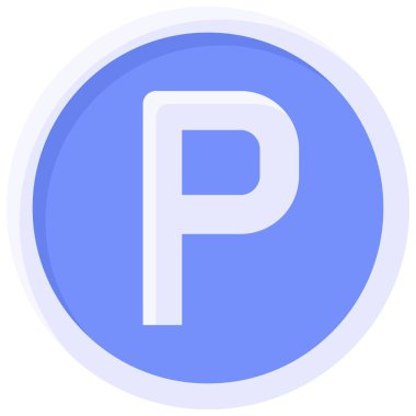 Otopark simgesi simgesi, sembol ya da yasaklı vektör gösterimi yok