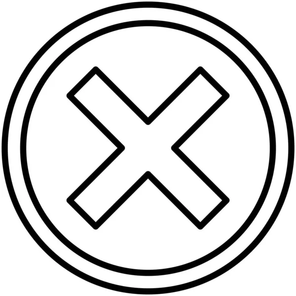 Значок Хреста Немає Символу Або Знака Заборони Векторні Ілюстрації — стоковий вектор