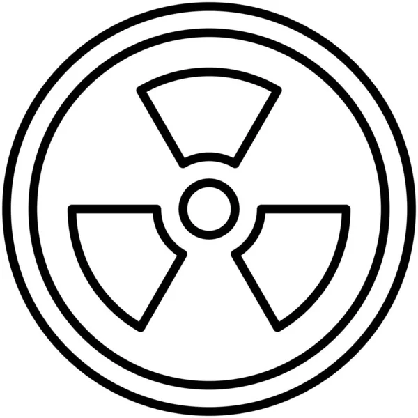 Radiation Sign Icon Symbol Prohibition Sign Vector Illustration — Stock Vector
