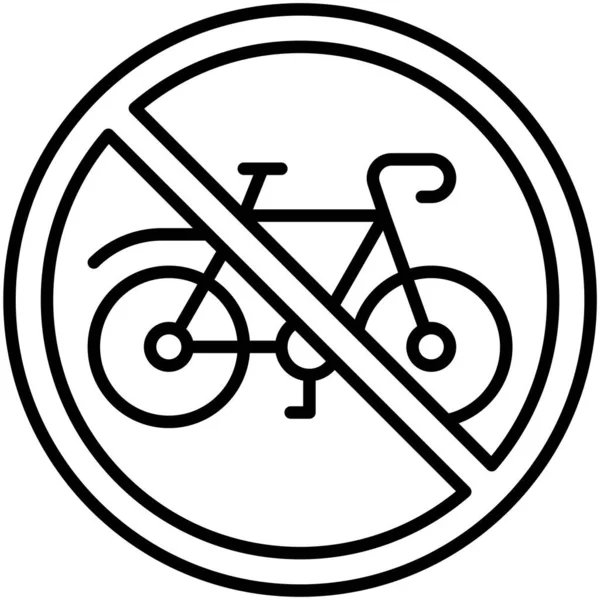 自転車のアイコン 記号や禁止記号のベクトルイラストはありません — ストックベクタ