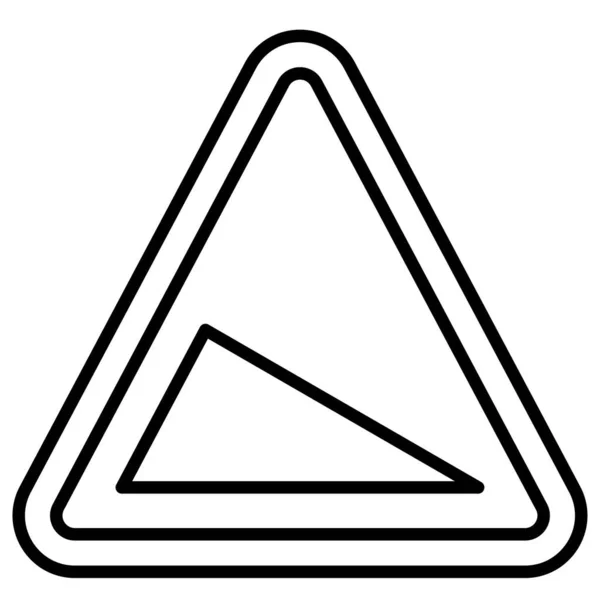 Schrägschild Symbol Verkehrszeichenvektorabbildung — Stockvektor