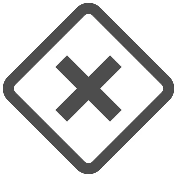 Значок Хреста Символ Руху Або Знак Трафіку Векторні Ілюстрації — стоковий вектор