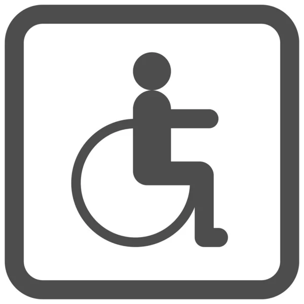 Ícone Símbolo Cadeira Rodas Símbolo Internacional Vetor Acesso — Vetor de Stock