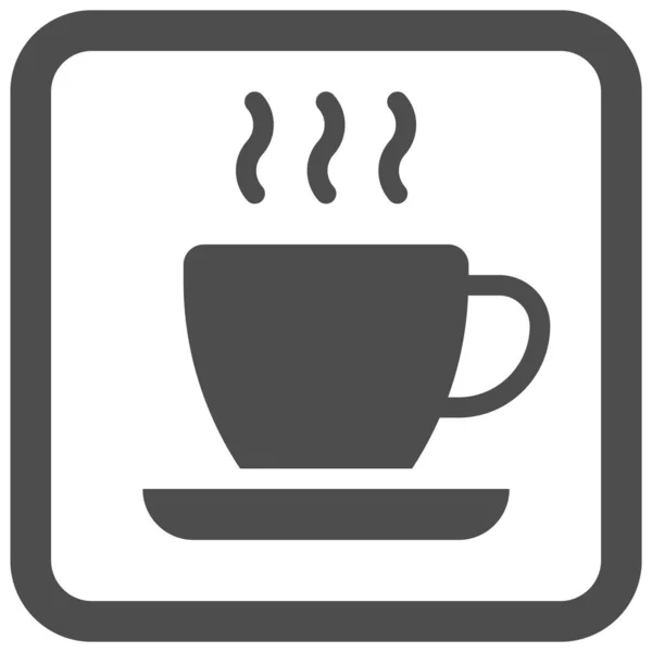 Icona Del Segno Della Tazza Caffè Illustrazione Vettoriale Del Segno — Vettoriale Stock