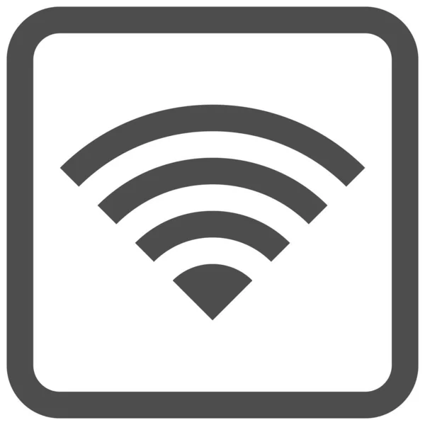 Wifi或无线信号图标 符号和符号矢量插图 — 图库矢量图片