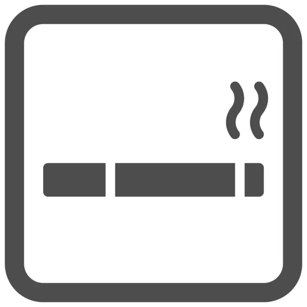 Symbol Für Zigarettenzeichen Zeichen Und Symbolvektorabbildung — Stockvektor