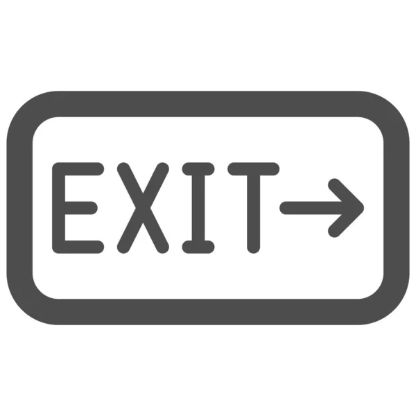 Exit Sign Icon Wayfinding Sign Vector Illustration — Stock Vector