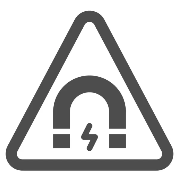 Magnetfeld Zeichen Symbol Warnzeichen Vektor Illustration — Stockvektor