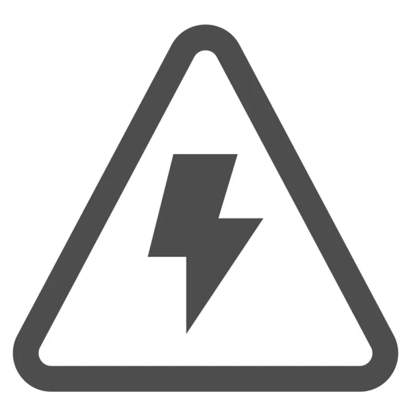 高電圧サインアイコン 警告サインベクトルイラスト — ストックベクタ