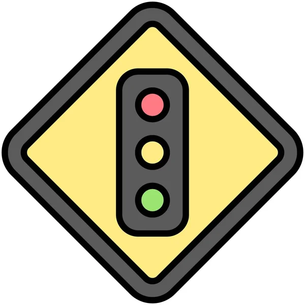 Trafikskylt Ikon Trafiksymbol Eller Trafikskylt Vektor Illustration — Stock vektor