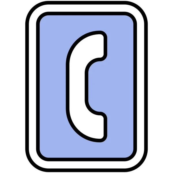 Phone Sign Icon Wayfind Sign Vector Illustration — 스톡 벡터