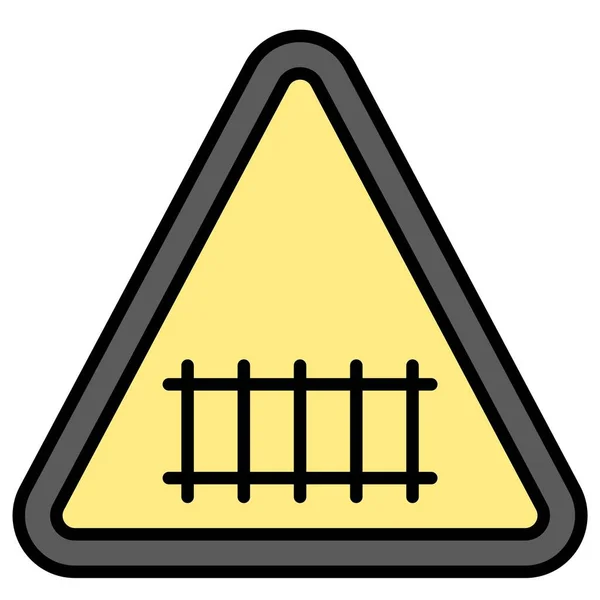 Symbol Für Eisenbahnschilder Vektorabbildung Für Verkehrsschilder — Stockvektor