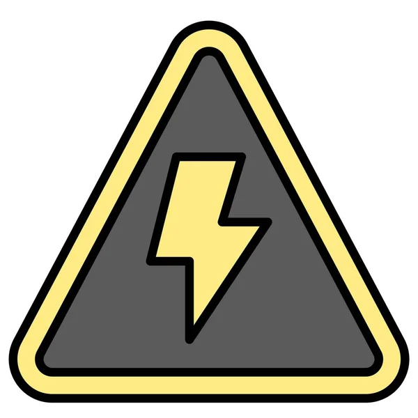 High Voltage Sign Icon Warning Sign Vector Illustration — Stock Vector