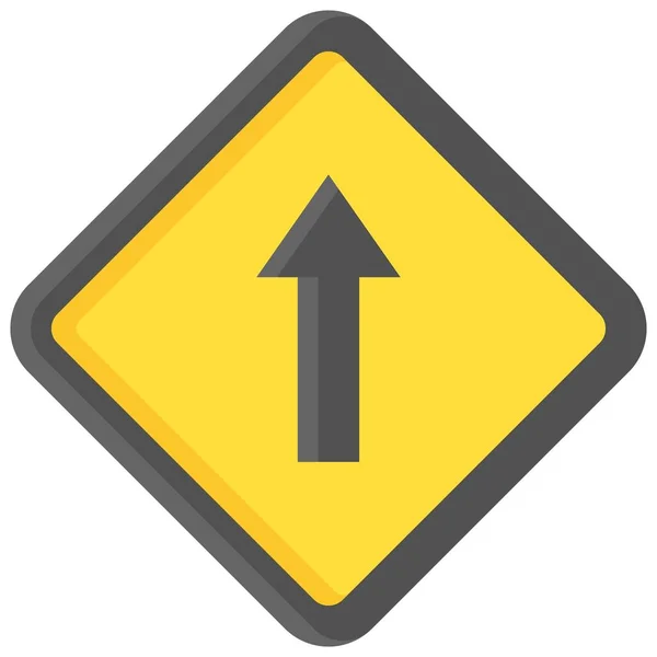 Straight Sign Icon Traffic Symbol Traffic Sign Vector Illustration — Stock Vector
