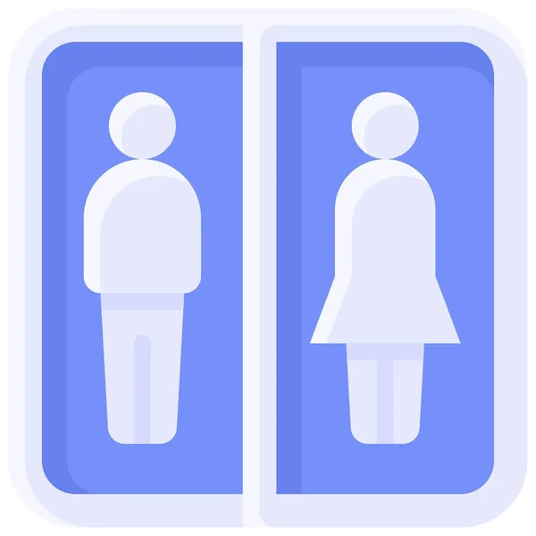 Restroom Sign Icon Nwayfinding Sign Vector Illustration — Stock Vector
