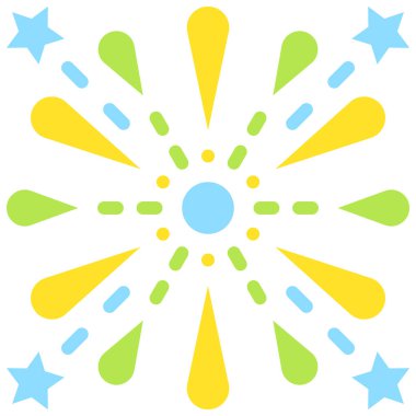 Havai fişek simgesi, Festa junina bağlantılı vektör illüstrasyonu