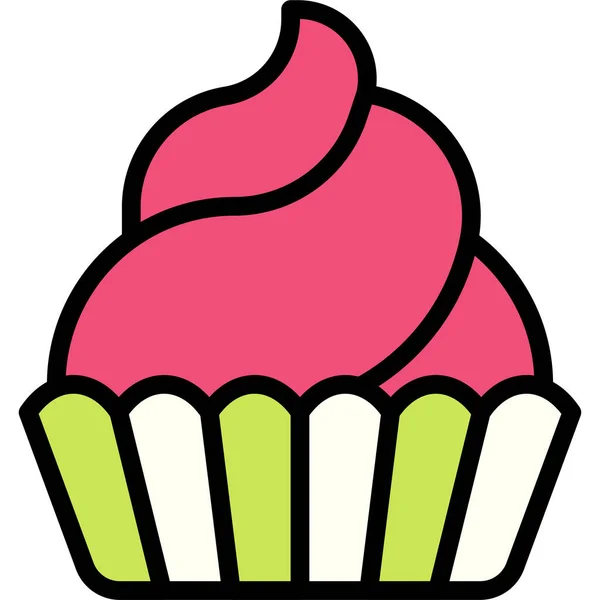 Cupcake Icoon Festa Junina Gerelateerde Vector Illustratie — Stockvector