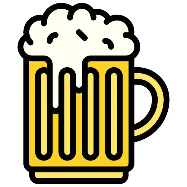 Bierkrug Symbol Vektor Illustration Zur Festa Junina — Stockvektor
