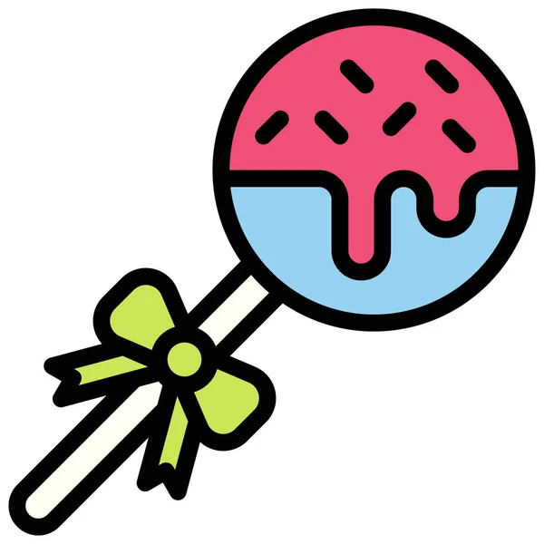 Icona Lollipop Illustrazione Vettoriale Relativa Alla Festa Junina — Vettoriale Stock