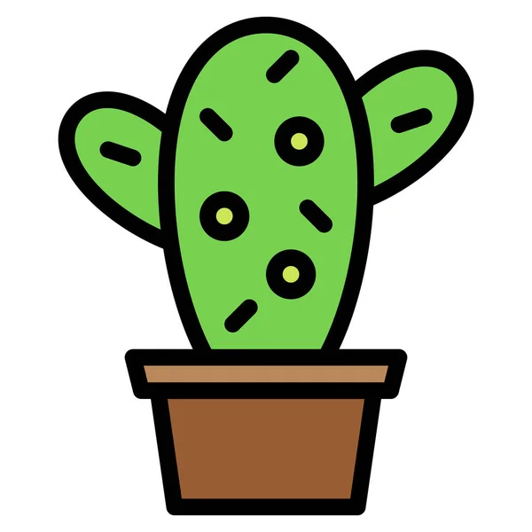 Cactus Icoon Festa Junina Gerelateerde Vector Illustratie — Stockvector