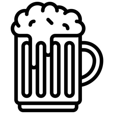 Bira kupası simgesi, Festa junina bağlantılı vektör illüstrasyonu