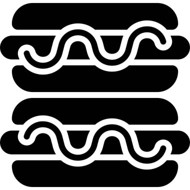 Hot dog simgesi, Festa junina bağlantılı vektör illüstrasyonu