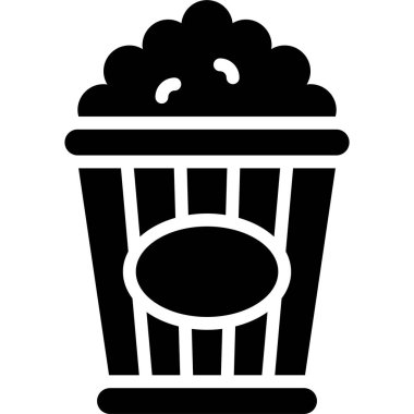 Patlamış mısır simgesi, Festa junina bağlantılı vektör illüstrasyonu