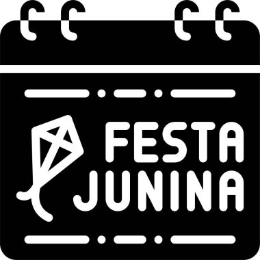 Takvim simgesi, Festa junina bağlantılı vektör illüstrasyonu