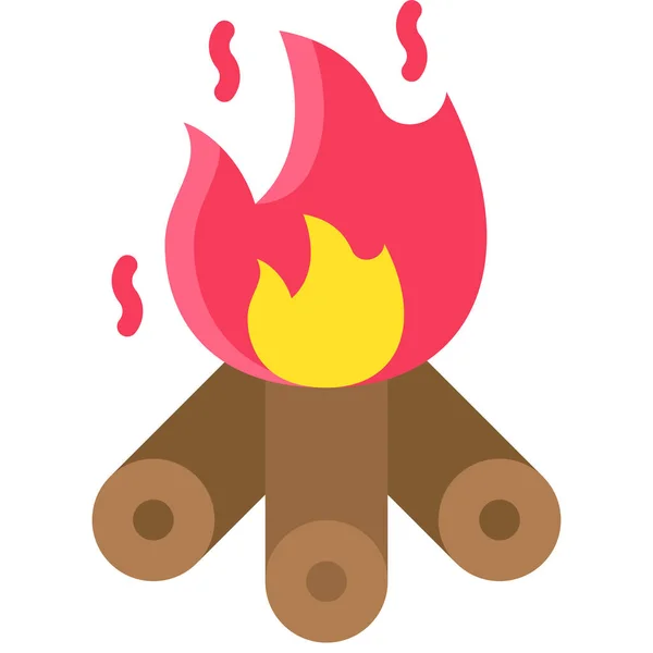 Bonfire Ikon Festa Junina Relaterade Vektor Illustration — Stock vektor