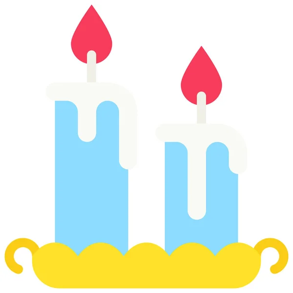 Candle Icon Festa Junina Gerelateerde Vector Illustratie — Stockvector
