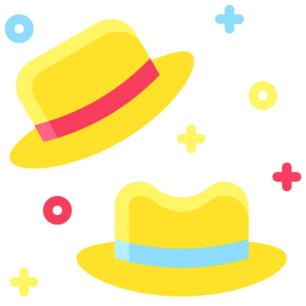 Icono Sombreros Festa Junina Vector Relacionado Ilustración — Archivo Imágenes Vectoriales