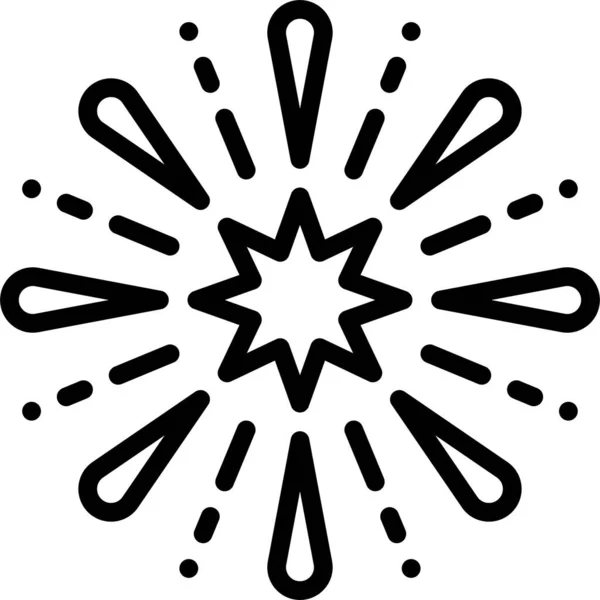 Значок Феєрверку Схожий Юніну Векторні Ілюстрації — стоковий вектор