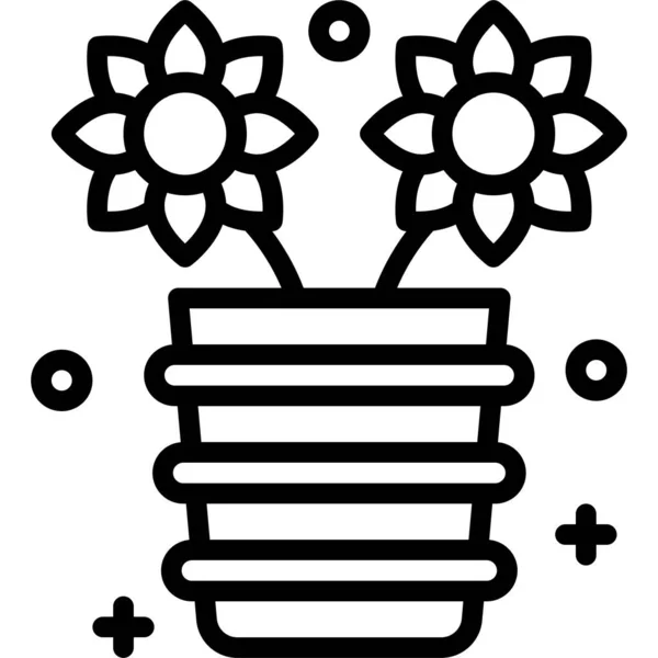 Icono Girasol Festa Junina Vector Relacionado Ilustración — Vector de stock