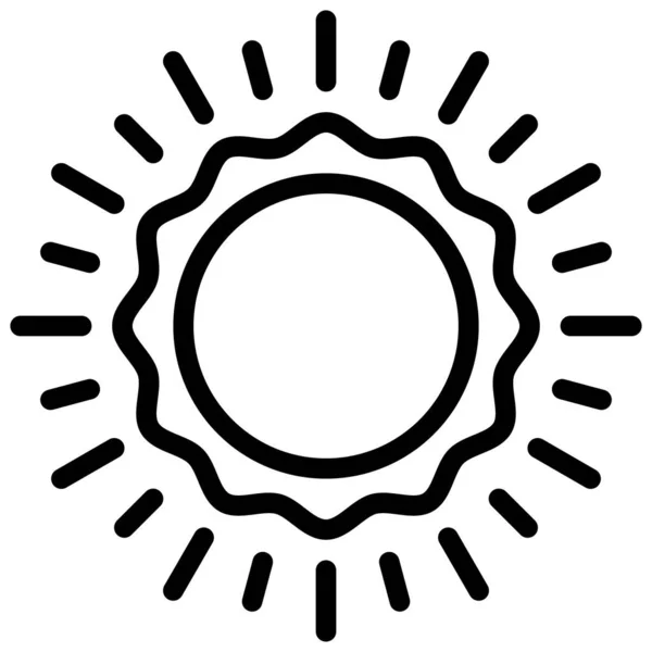 Icono Del Sol Festa Junina Vector Relacionado Ilustración — Vector de stock