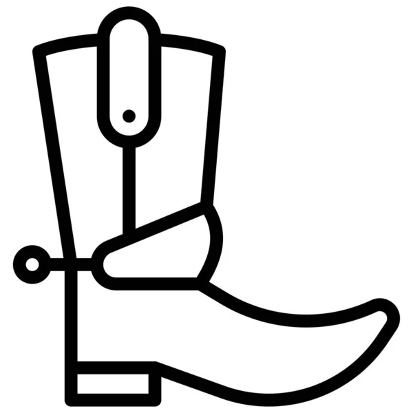 Boot Icon Festa Junina Related Vector Illustration — Stock Vector