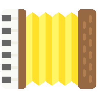 Akordiyon simgesi, Festa junina bağlantılı vektör illüstrasyonu