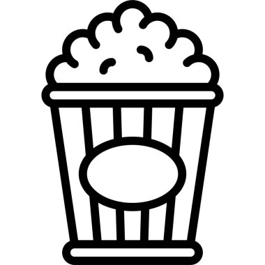 Patlamış mısır simgesi, Festa junina bağlantılı vektör illüstrasyonu