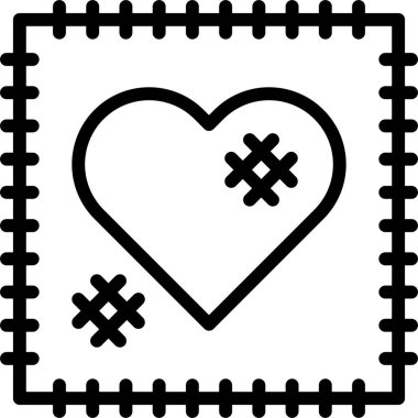 Yamalı yorgan simgesi, Festa junina bağlantılı vektör illüstrasyonu