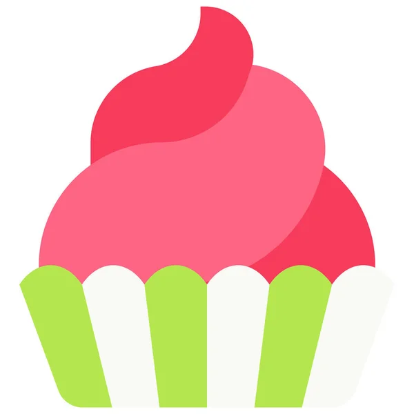 Icona Cupcake Illustrazione Vettoriale Relativa Alla Festa Junina — Vettoriale Stock