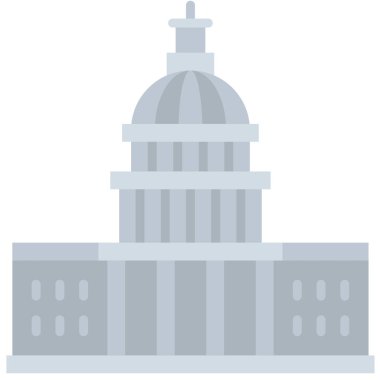 ABD Capitol simgesi, 4 Temmuz İlgili vektör illüstrasyonu