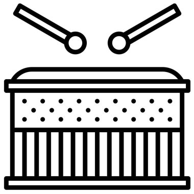 Davul simgesi, 4 Temmuz İlgili vektör illüstrasyonu