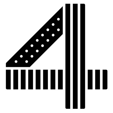 4 numaralı simge, 4 Temmuz İlgili vektör illüstrasyonu