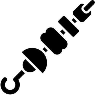 Şiş simgesi, 4 Temmuz İlgili vektör illüstrasyonu