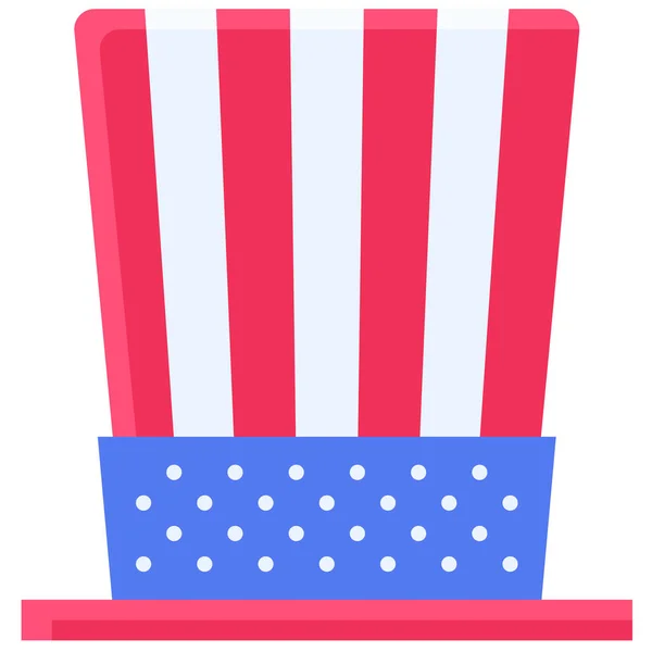 Top Hat Icon Fourth July Related Vector Illustration — 스톡 벡터