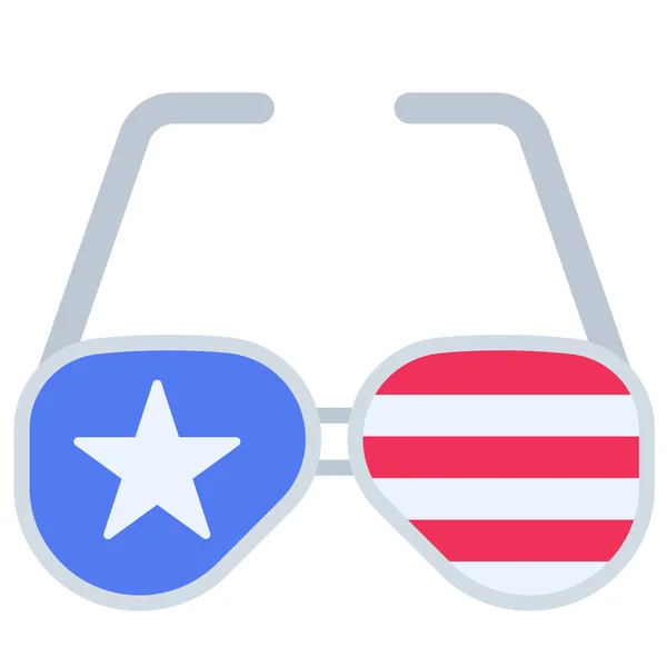 Glasses Icon Fourth July Related Vector Illustration — Stock Vector