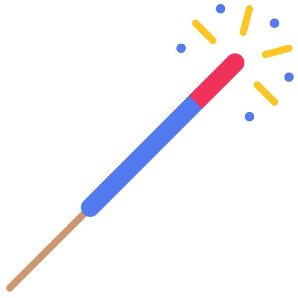 Sparkler Icon Fourth July Related Vector Illustration — Stock Vector