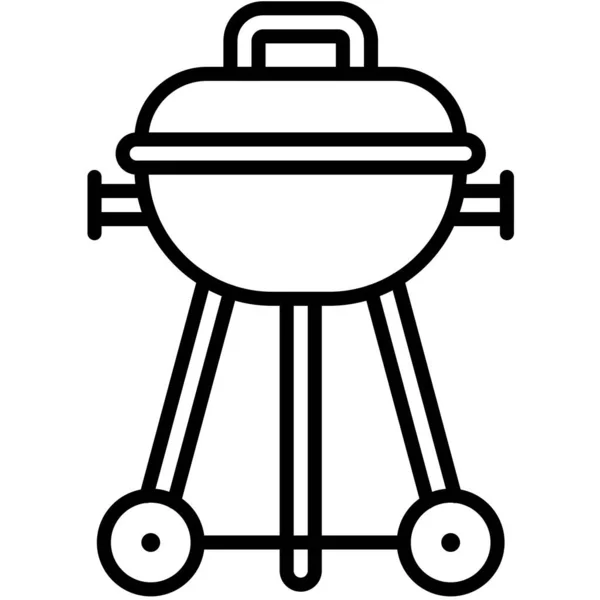 Barbecue Icona Griglia Luglio Correlati Vettoriale Illustrazione — Vettoriale Stock